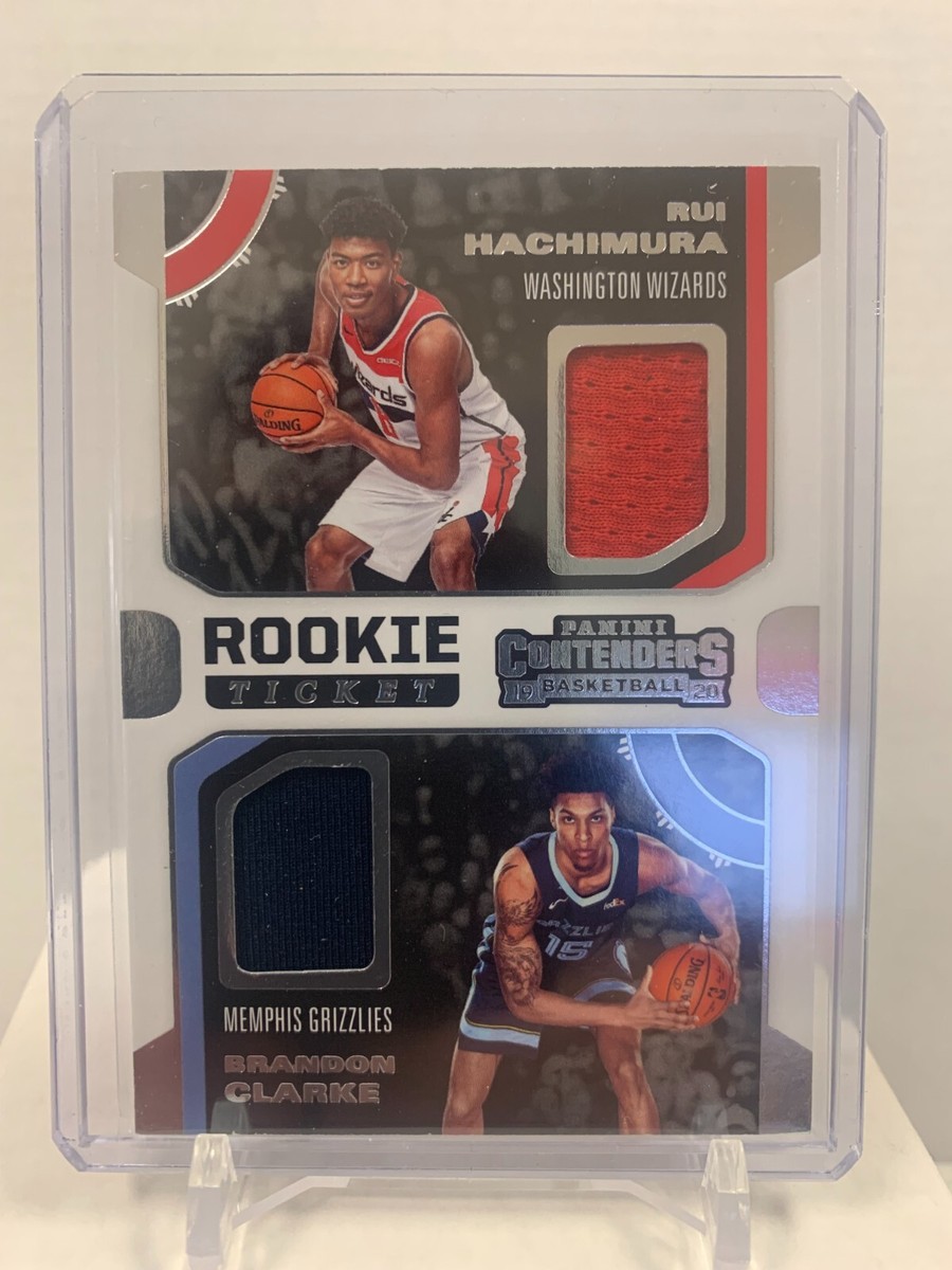 RUI HACHIMURA BRANDON CLARKE 2019-20 Rookie Ticket Dual Swatch