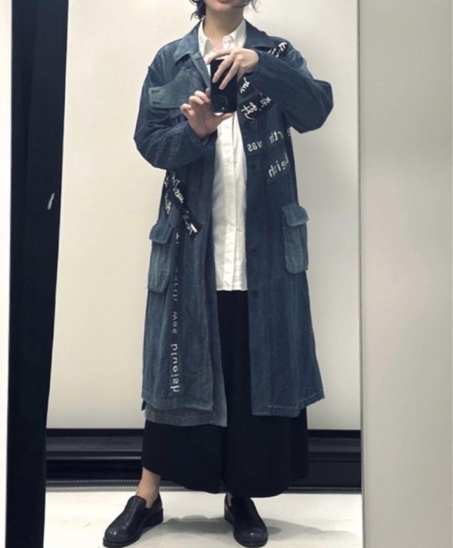 yohji yamamoto カバーオール/21SS/DENIM / Yohji Yamamoto 21Ss Spotted Horse Denim Long Coat | eBay