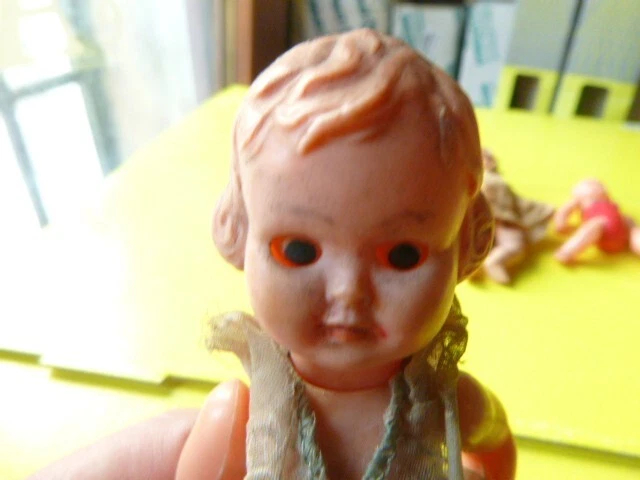 BAMBOLE  CELLULOIDE VINTAGE Cm. 15  10  8 lotto 3 PZ (30311 +) 1940 circa - Immagine 2 di 4