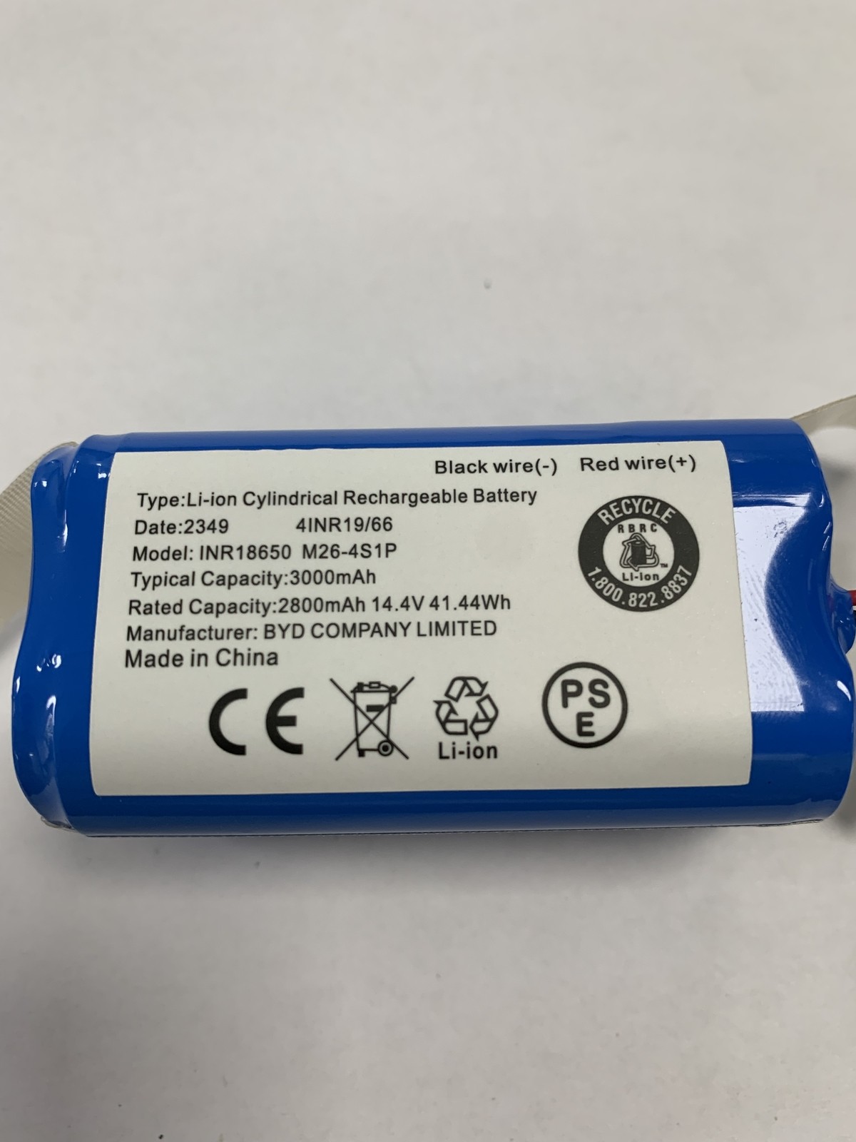 INR18650 M26-4S1P REPLACEMENT BATTERY FOR EUFY VACUUM CLEANE 4INR19/66 ...