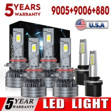 For GMC Yukon Denali 2001-2006 M9 LED Headlight High Low Beam Fog Light Bulbs