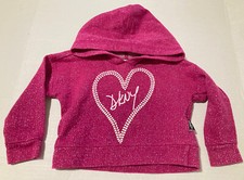 EUC DKNY purple glitter hoodie 12M Heart Logo