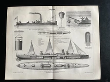 👍 1887 QING CHINA BEIYANG TORPEDO BOAT BLUEPRINT FROM GERMANY 大清德造北洋鱼雷艇蓝图