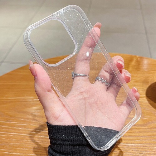 Phone Case For iPhone 15 14 Pro Max 11 13 12 Mini X Glitter Clear Silicone Cover - Picture 12 of 16
