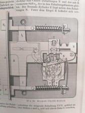 alte Lithogaphie,Schlösser, Yale Schloß, Hebende Falle, Lexikontext, 1907,-327