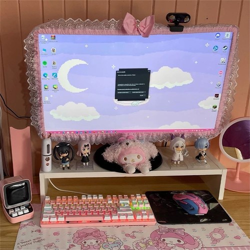 Case Lace Computer Cover Monitor Screen Dust Cover Computer Frame Cover - Picture 8 of 14