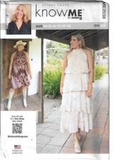 Know M by MIMI G Sewing Pattern ME2038 Misses' Dress in Two Lengths Size 8-16