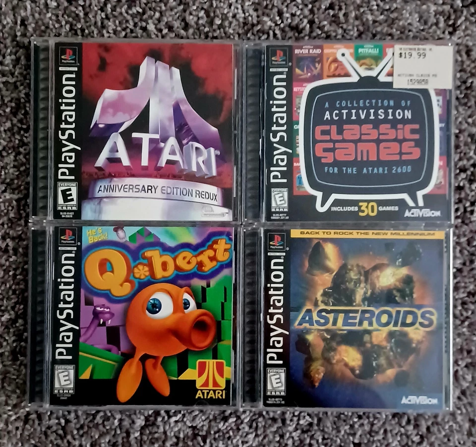 PS1 Lote CIB Atari Activision Videojuegos 5 Juegos Paquete Qbert Activision Clásicos Foto 2 de 4