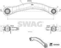 Swag Lenker, RadaufhäNgung AußEn, Hinten, Hinterachse, Links, Oben FüR Audi
