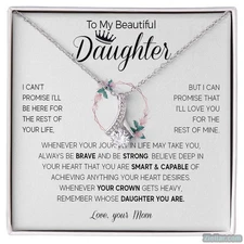 To My Daughter Necklace, Birthday Gift From Mom, Mother Daughter Love Jewelry