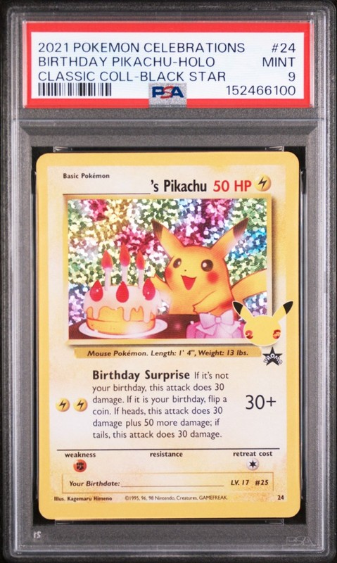 2021 POKEMON CELEBRATIONS CLASSIC COLLECTION 24 BIRTHDAY PIKACHU-HOLO | PSA 9