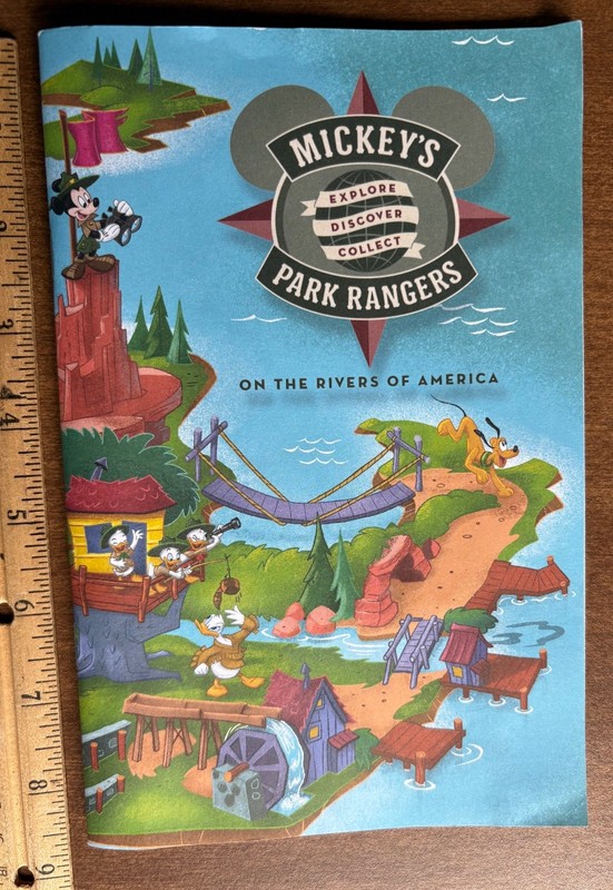 Disneyland Mickey’s Park Ranger Scavenger Hunt Guide Activity Booklet Map Print