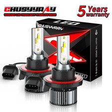 H13 9008 Led Headlights Bulbs Kit High Low Beam 6500k Super Bright White