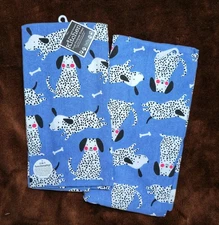 Dog Dual Purpose Kitchen Towel Set Kay Dee Wags Pattern Kitchen Towel NWT