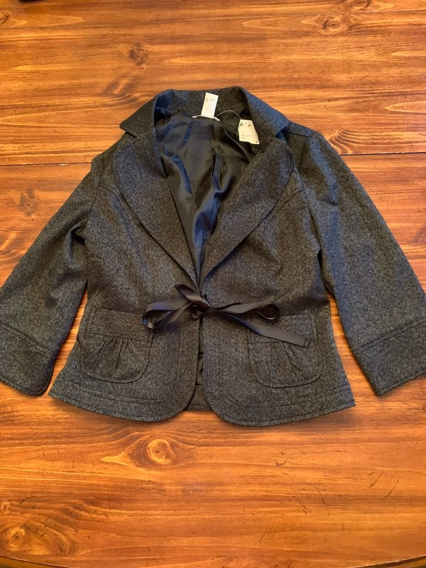 JUNIOR’S FOREVER 21 CHARCOAL GRAY CAREER JACKET SIZE LARGE NEW WITH TAGS NWT