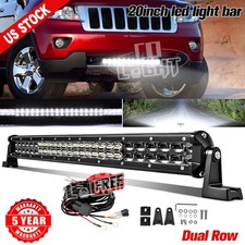 Behind Grille Mount 20 Led Light Bar Wwiring For 2011-21 Jeep Grand Cherokee