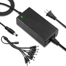 Security Camera Power Adapter 12V 5A 100V-240V AC to 12V DC LED Power Transfo...