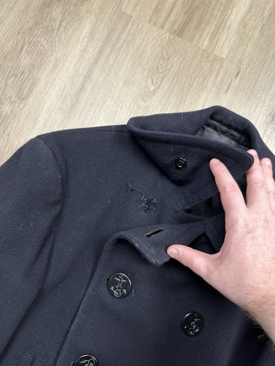Naval Clothing Factory Pea Coat 1940's WWII Navy Men's