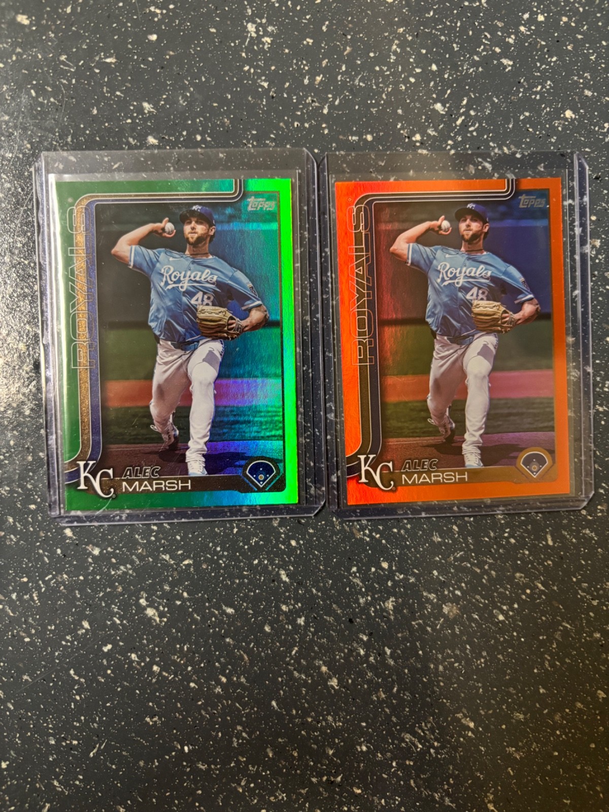 2025 Topps Series 2 Alec Marsh Green Foil /99 & Orange Foil /25