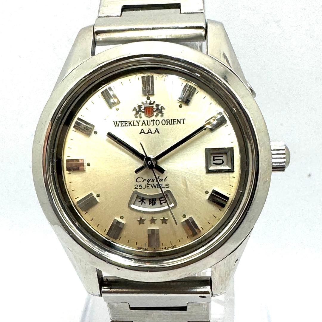 Weekly Orient Crystal 25stone DaydateOverhauled J… - image 1