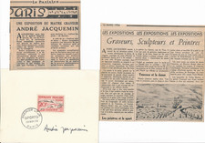 France N°960 Jeux Olympique Helsinki 1952 natation signé artiste André Jacquemin