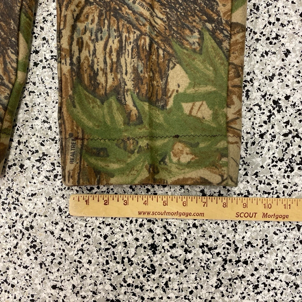 VTG 90s Cabela's Realtree Camo Fleece Pants 32x34 Made in the USA ALTERED - Image 2 of 4