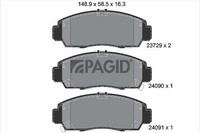 Bremsbelagsatz Scheibenbremse Pagid T1284N FüR Honda Civic 7 Hatchback EU EP EV