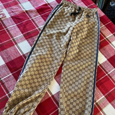NWT Gucci x adidas GG Canvas Pant Beige/Ebony 712110 | eBay
