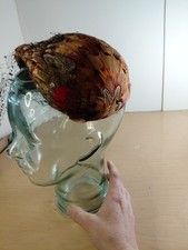 Vintage 1940s Feather Fascinator With Black Veil