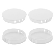 4Pcs Plastic Hole Plugs 60mm 2-3/8" Round Flush Type Panel Plugs White