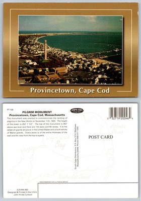 Pilgrim Monument Provincetown MA Cape Cod Aerial View Postcard John Hinde
