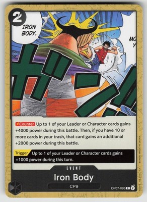 Iron Body OP07-095 Common 500 Years in the Future One Piece NM