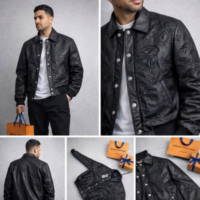 Menace Los Angeles Premium Soft Leather Embroidered Paisley Jacket   Size M