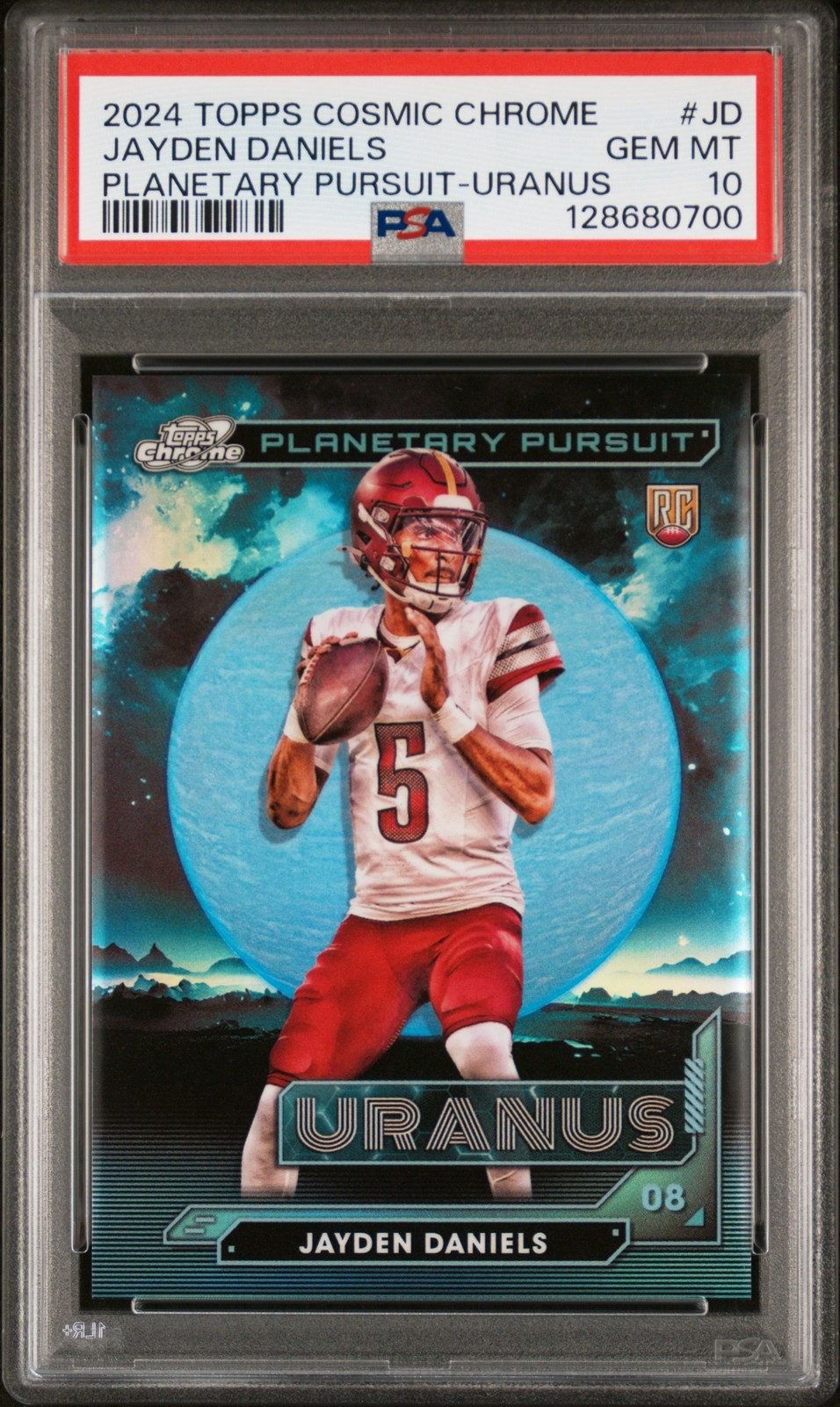 Jayden Daniels Topps Cosmic Chrome Planetary Pursuit #JD Uranus