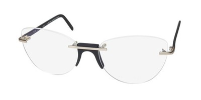 NEW ANDY WOLF DAVIS EYEGLASS FRAME A WOMENS METAL & PLASTIC 56-18-135 RIMLESS