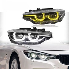 BMW 3 SERIES F30/F31/F35 LED HEADLIGHTS IKON STYLE (Pair) WHITE+YELLOW DRL