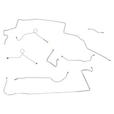 1967 Plymouth Barracuda Valiant Complete Power Disc Brake Line Kit Set Oe Steel