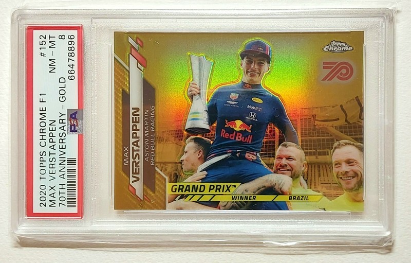 Max Verstappen PSA 8 2020 Topps Chrome Formula 1 #152 70th Anniversary Gold