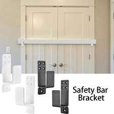 Heavy Duty Door Barricade Brackets Upgraded Security Bar Holders  Gate Security