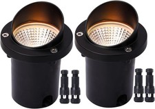 LED Low Voltage Landscape Light,12-24V AC/DC Shielded In-Ground Light IP67 Wa...