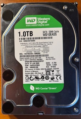 Western Digital WD10EADS Caviar Green 1TB SATA 32MB Cache - Tested