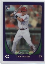 2011 Bowman Draft Chrome Retail Purple Refractor Zack Cozart #59 l5x