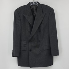 Burberry Charcoal Double-Breasted Blazer Size 41S
