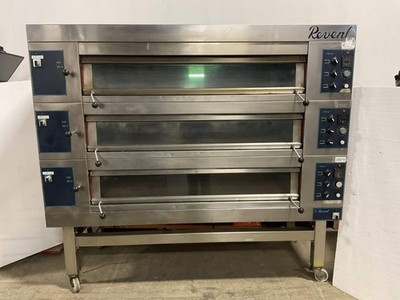 REVENT OVEN 3 DECK 3 PAN ELECTRIC COMMERCIAL OVEN W/STEAM 649 HC 3V3 - PREOWNED