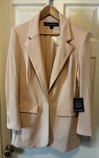 NEW Boston Proper Beyond Travel Classic Boyfriend Blazer Jacket Blush Pink NWT