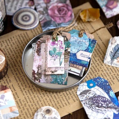 Scrapbooking Aufkleber Blumen Retro Bunte Collage Label DIY Dekorationen