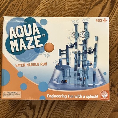 MindWare 125 Piece Aqua Maze Water Marble Run Building Toys Complete in Box
