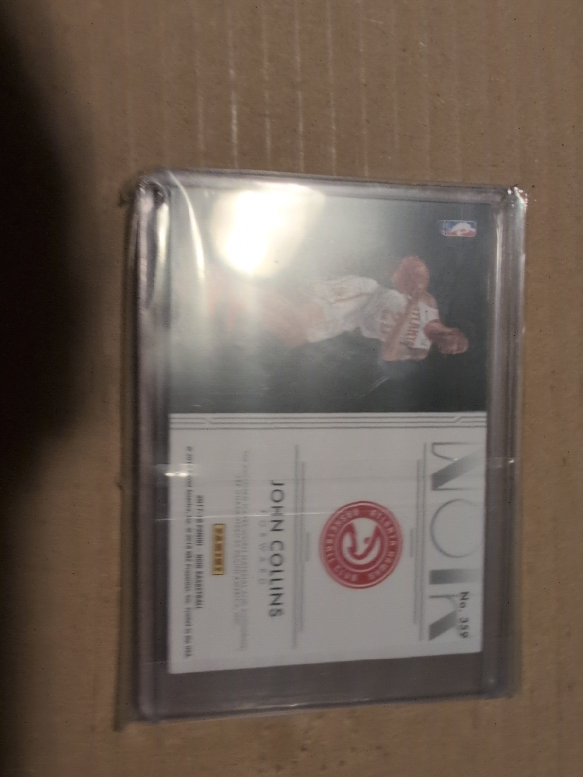 2017-18 Panini Noir John Collins Rookie Patch Auto RPA 99/99 #359 Atlanta Hawks view 2