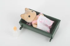 Sylvanian Catwood cat baby figure. Kitten vintage girl Calico Critters