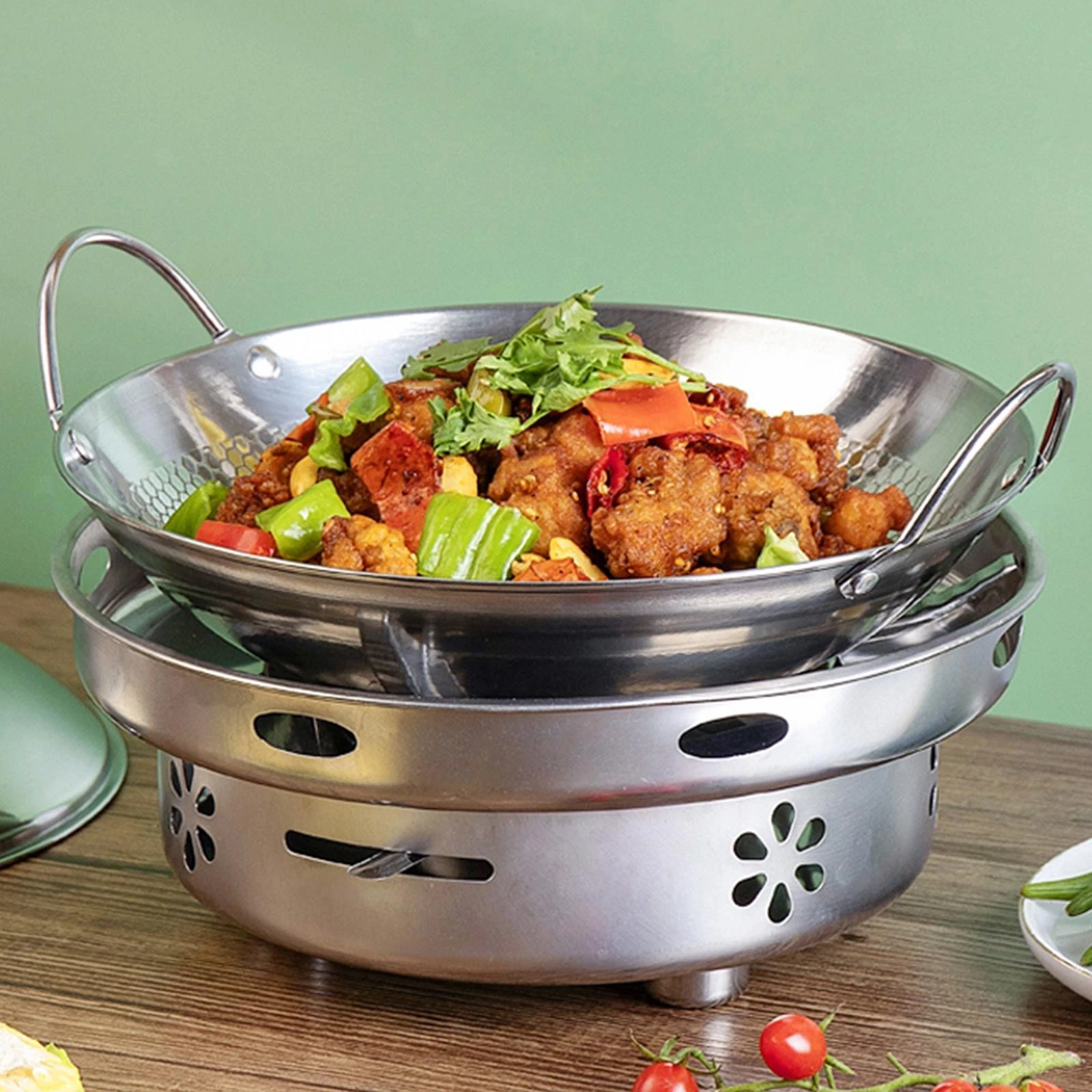 Deep Frying Pan Cookware Stir Fry Pan Round Bottom Wok
Opens in a new window or tab